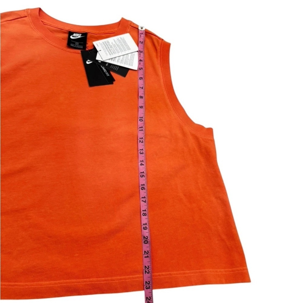 Nike Women's Sportswear Washed Retro Tank Top Orange Black CZ9852-858 NWT 2X - Picture 5 of 5